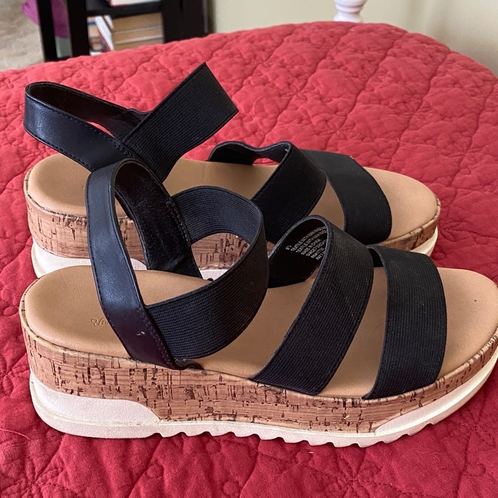 Target Black and Tan Platform Sandals